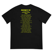 Load image into Gallery viewer, Boney M Neon Green Canada Tour Dates T-Shirt
