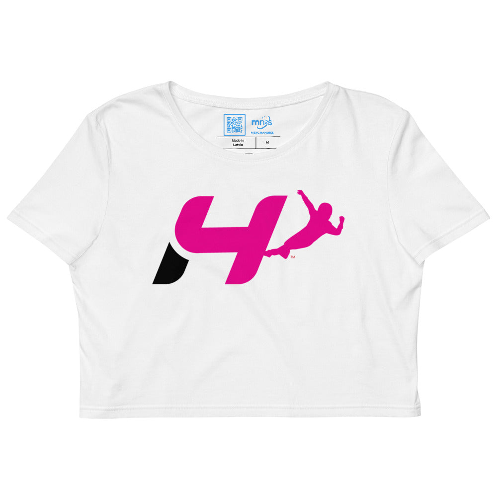 Helio Castroneves - Pink Logo crop top