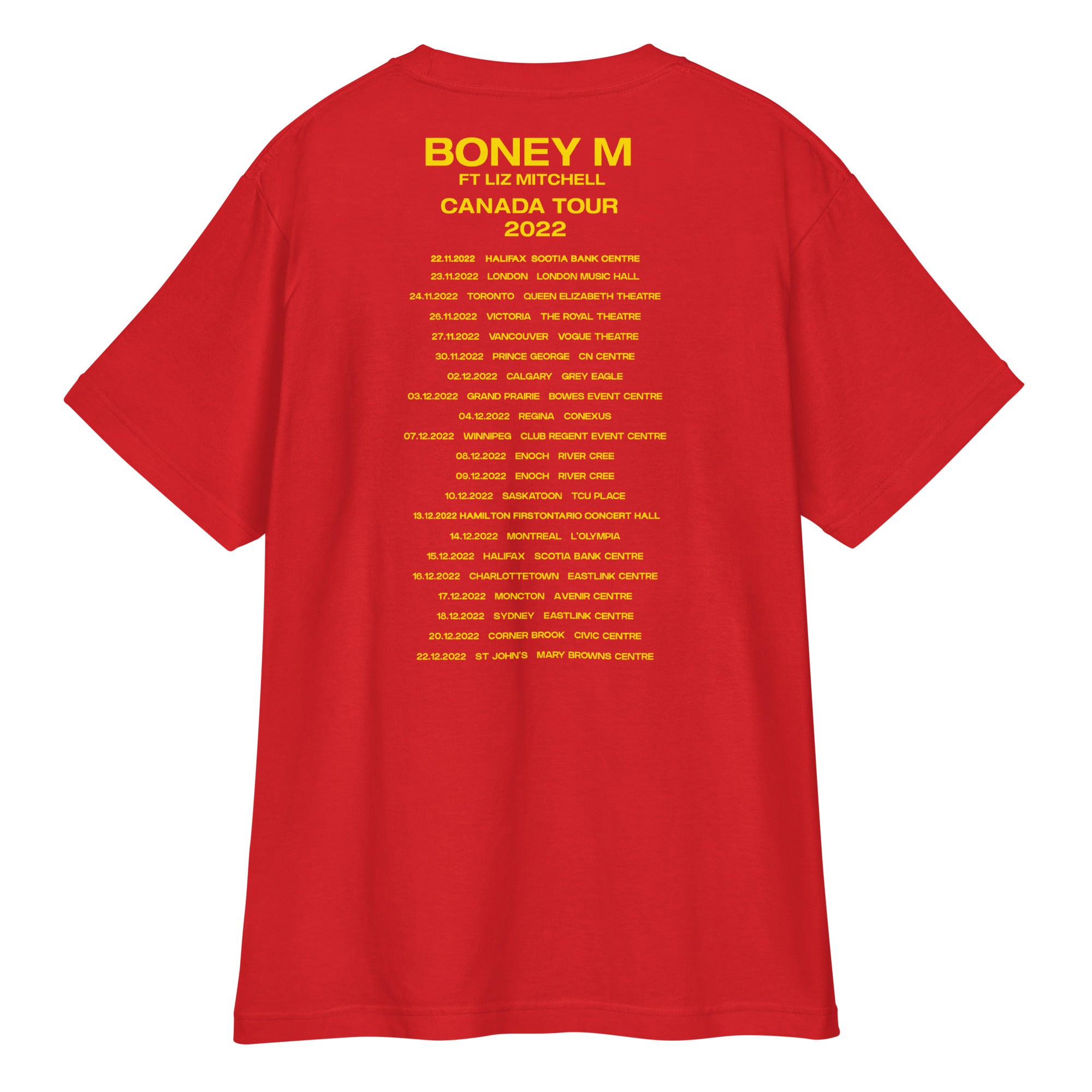 Boney M ft Liz Mitchell - Canada Tour T-Shirt